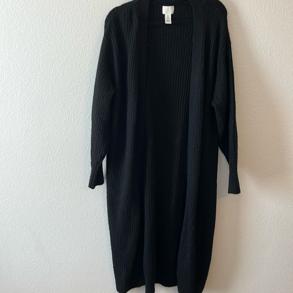 H&M open front long cardigan